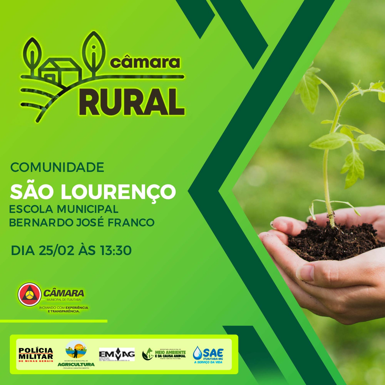 Comunidade do São Lourenço recebe Câmara Rural